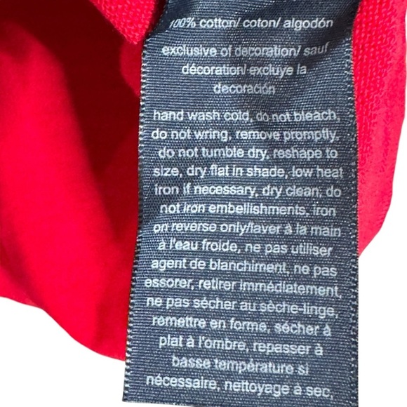 Tommy Hilfiger Red Studded V-Neck Sweater | 100% Cotton L - Picture 3 of 7